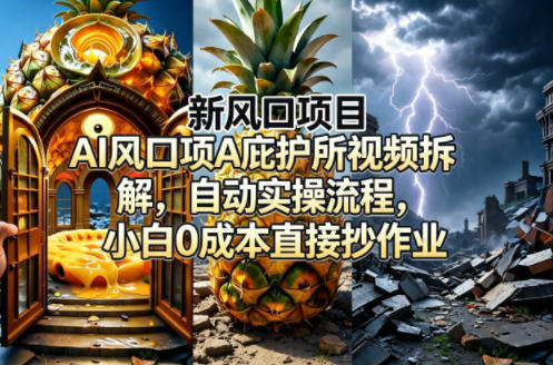 新风口项目AI庇护所视频拆解，自动实操流程，小白0成本直接抄作业-热点1站 - 热点知汇专注网赚项目资源知识聚汇