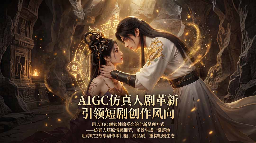 AIGC 仿真人短剧创作革新，解锁仙侠爱恋全新呈现，一键出高质场景，零门槛打造爆款剧集-热点1站 - 热点知汇专注网赚项目资源知识聚汇