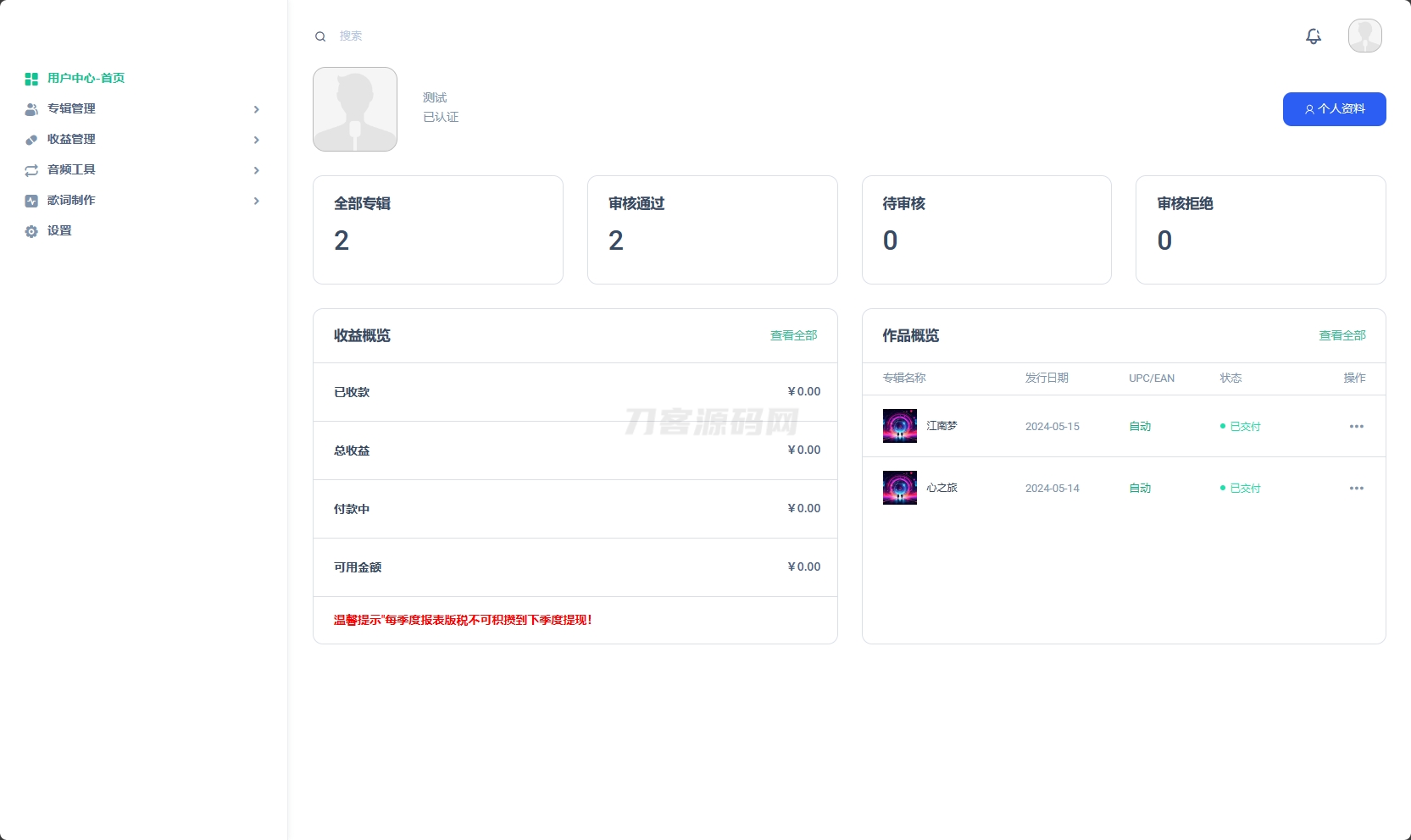 音乐发行平台无加密开源源码-热点1站 - 热点知汇专注网赚项目资源知识聚汇