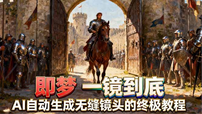 即梦AI一镜到底终极教程，智能补帧+运镜技巧，AI自动生成无缝丝滑长镜头高效出片-热点1站 - 热点知汇专注网赚项目资源知识聚汇