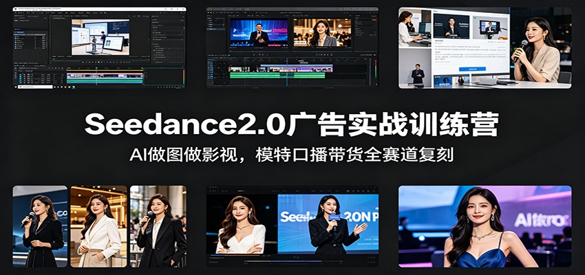Seedance2.0广告实战训练营：AI做图做影视，模特口播带货全赛道复刻-热点1站 - 热点知汇专注网赚项目资源知识聚汇