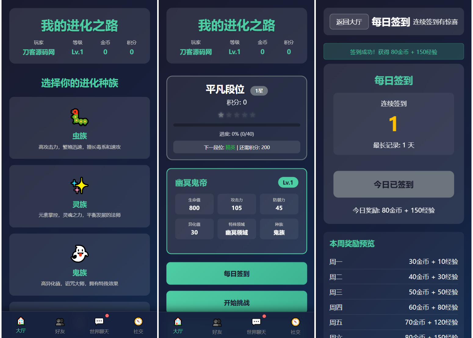 文字游戏：进化之路2.0二开完美版本源码 带后台-热点1站 - 热点知汇专注网赚项目资源知识聚汇