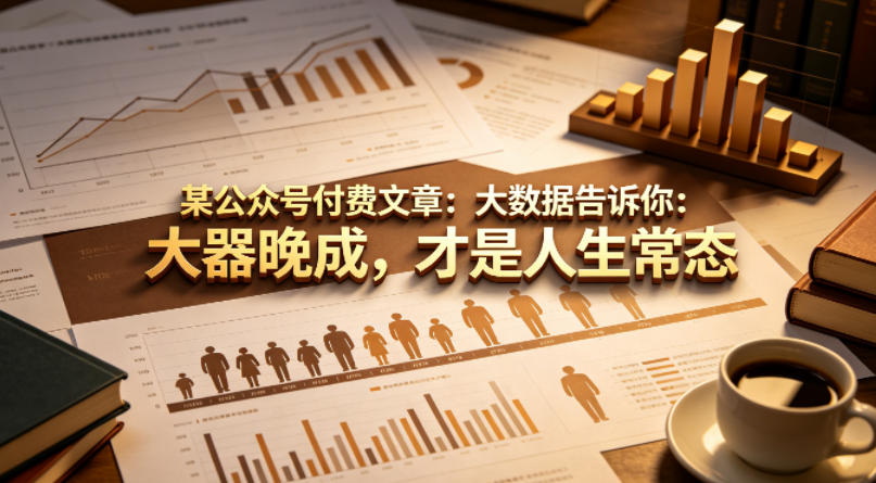 某公众号付费文章：大数据告诉你：大器晚成，才是人生常态-热点1站 - 热点知汇专注网赚项目资源知识聚汇