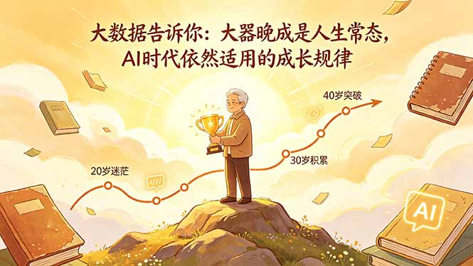 付费文章：大数据告诉你：大器晚成是人生常态，AI 时代依然适用的成长规律-热点1站 - 热点知汇专注网赚项目资源知识聚汇