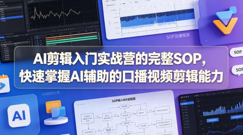 AI剪辑入门实战营的完整SOP，快速掌握AI辅助的口播视频剪辑能力-热点1站 - 热点知汇专注网赚项目资源知识聚汇