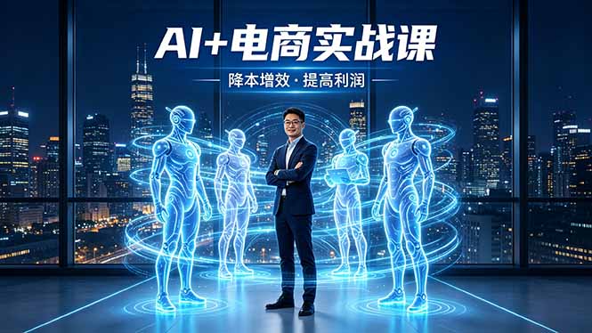 AI+电商实战课，1人+N个AI 智能体，把SOP变AI员工，实现降本增效提高利润-热点1站 - 热点知汇专注网赚项目资源知识聚汇