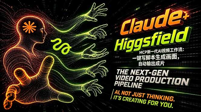 Claude+Higgsfield MCP新一代AI视频工作流：一键写脚本生成画面，自动输出成片-热点1站 - 热点知汇专注网赚项目资源知识聚汇