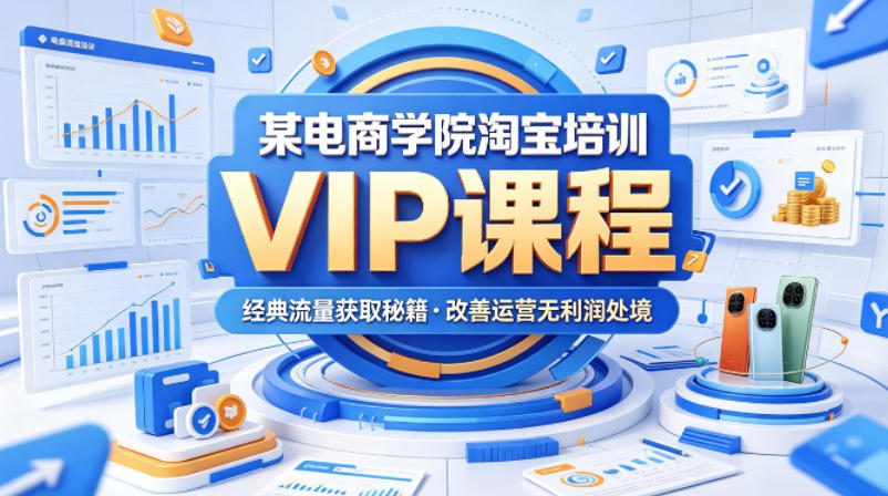 某电商学院淘宝培训VIP课程，各种经典有用的流量获取秘籍，改善运营产品没利润的处境(2026年5月)-热点1站 - 热点知汇专注网赚项目资源知识聚汇
