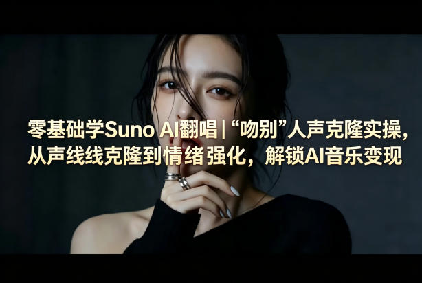 零基础学Suno AI翻唱｜《吻别》人声克隆实操，从声线克隆到情绪强化，解锁AI音乐变现-热点1站 - 热点知汇专注网赚项目资源知识聚汇