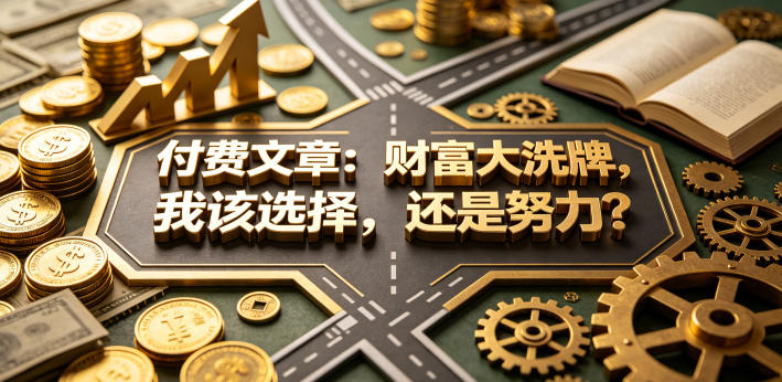 付费文章：财富大洗牌，我该选择，还是努力？-热点1站 - 热点知汇专注网赚项目资源知识聚汇