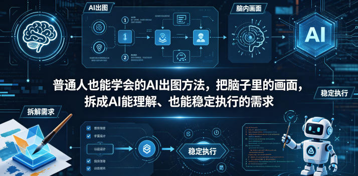 普通⼈也能学会的AI出图⽅法，把脑子里的画面，拆成AI能理解、也能稳定执行的需求【文档】-热点1站 - 热点知汇专注网赚项目资源知识聚汇