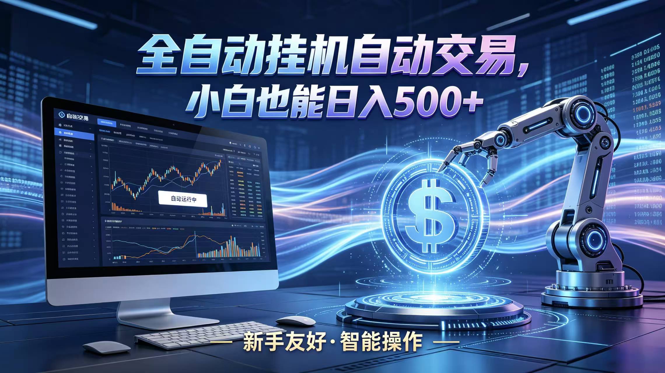 全新智能化交易助手，傻瓜式操作，小白也能快速上手，轻松实现日入500+-热点1站 - 热点知汇专注网赚项目资源知识聚汇