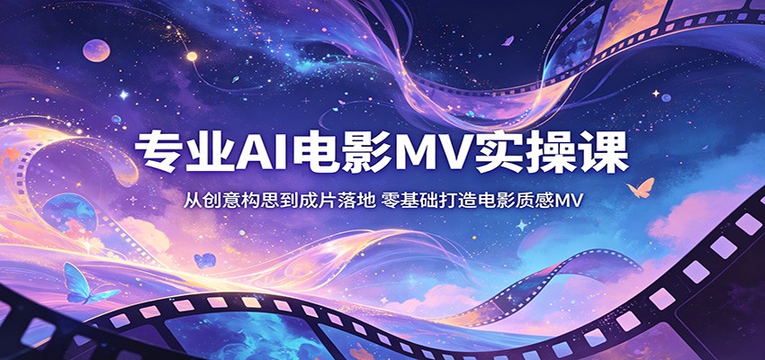 专业AI电影MV实操课：从创意构思到成片落地，零基础打造电影质感MV-热点1站 - 热点知汇专注网赚项目资源知识聚汇