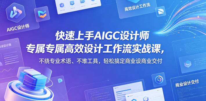 快速上手AIGC设计师专属高效设计工作流实战课，不绕专业术语、不堆工具，轻松搞定商业设计交付-热点1站 - 热点知汇专注网赚项目资源知识聚汇