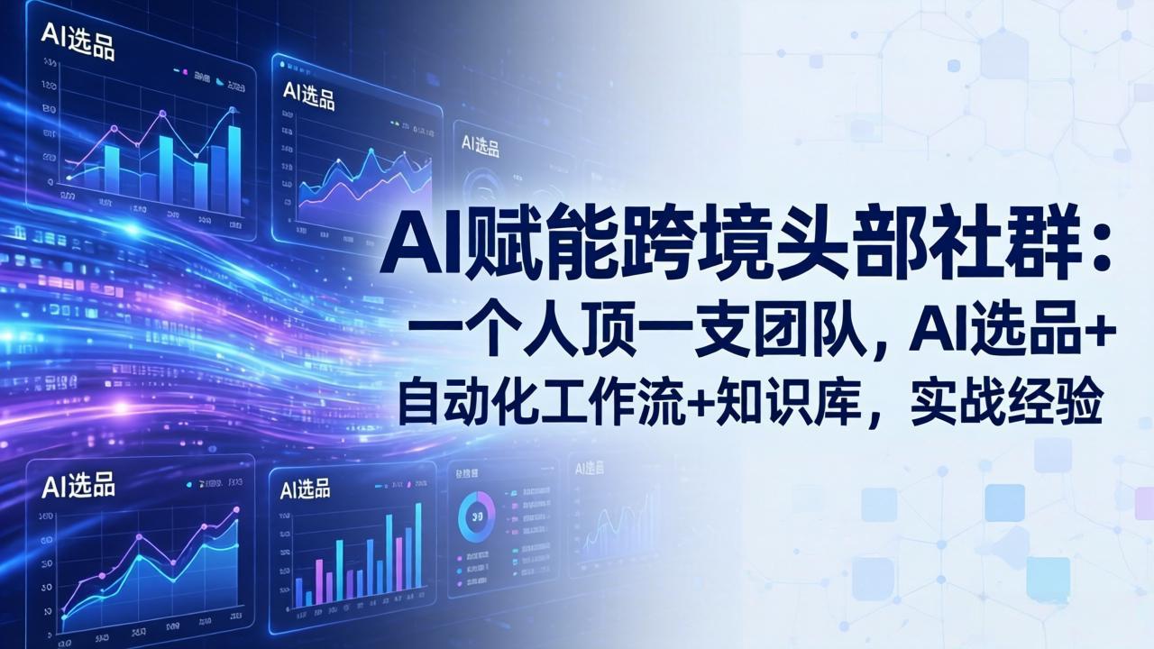 AI赋能跨境头部社群-更新5月：一个人顶一支团队，AI选品+自动化工作流+知识库，实战经验-热点1站 - 热点知汇专注网赚项目资源知识聚汇
