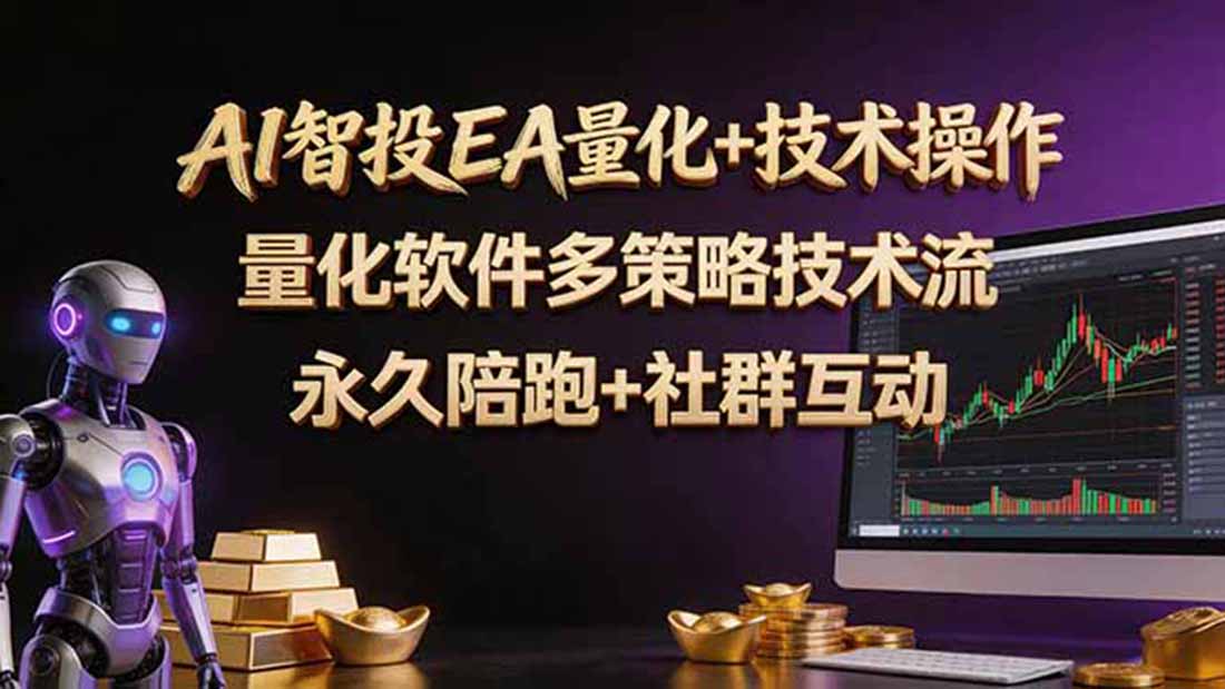 AI智投EA量化操作技术训练营，软件自动操作，简单学习轻松上入手日入30-100U-热点1站 - 热点知汇专注网赚项目资源知识聚汇