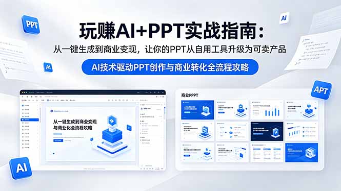 玩赚AI+PPT实战指南-更新5月13：从一键生成到商业变现，让你的PPT从自用工具升级为可卖产品-热点1站 - 热点知汇专注网赚项目资源知识聚汇