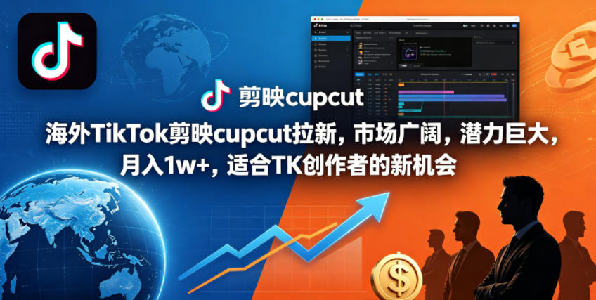 海外TikTok剪映cupcut拉新，市场广阔，潜力巨大，月入1w+，适合TK创作者的新机会-热点1站 - 热点知汇专注网赚项目资源知识聚汇