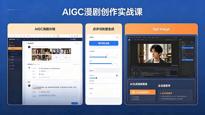 AIGC漫剧创作实战课，提示词批量生成分镜剧本，Gpt image+维洛全流程教学助你AI变现-热点1站 - 热点知汇专注网赚项目资源知识聚汇