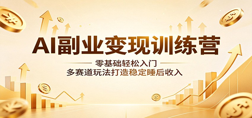 AI副业变现训练营：零基础轻松入门，多赛道玩法打造稳定睡后收入-热点1站 - 热点知汇专注网赚项目资源知识聚汇