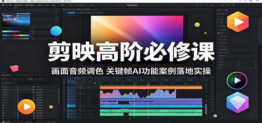 剪映高阶必修课：画面音频调色，关键帧AI功能案例落地实操-热点1站 - 热点知汇专注网赚项目资源知识聚汇