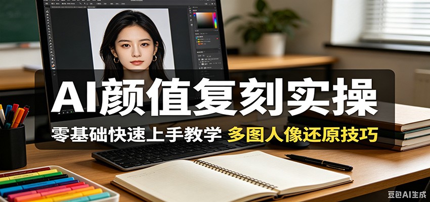 AI颜值复刻实操，零基础快速上手教学，多图人像还原技巧-热点1站 - 热点知汇专注网赚项目资源知识聚汇