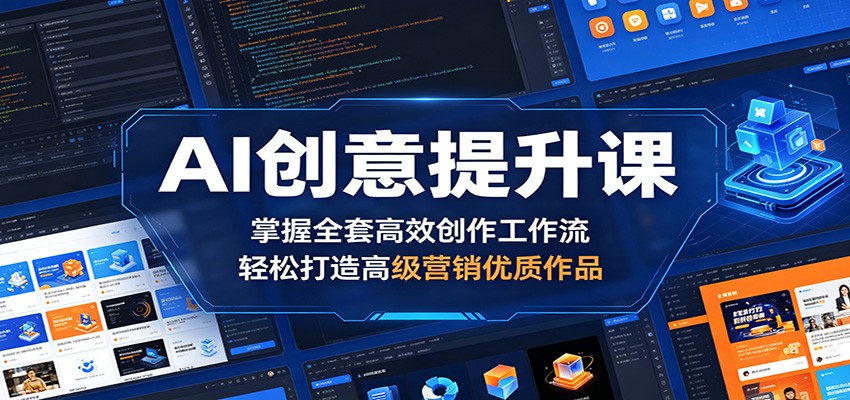 AI创意提升课：掌握全套高效创作工作流，轻松打造高级营销优质作品-热点1站 - 热点知汇专注网赚项目资源知识聚汇