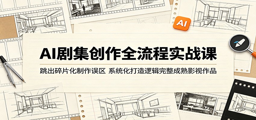 AI剧集创作全流程实战课：跳出碎片化制作误区，系统化打造逻辑完整成熟影视作品-热点1站 - 热点知汇专注网赚项目资源知识聚汇
