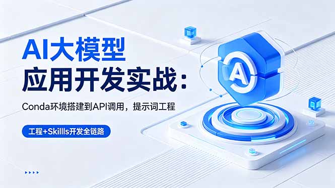AI 大模型应用开发实战：Conda环境搭建到API调用，提示词工程+Skills开发全链路-热点1站 - 热点知汇专注网赚项目资源知识聚汇