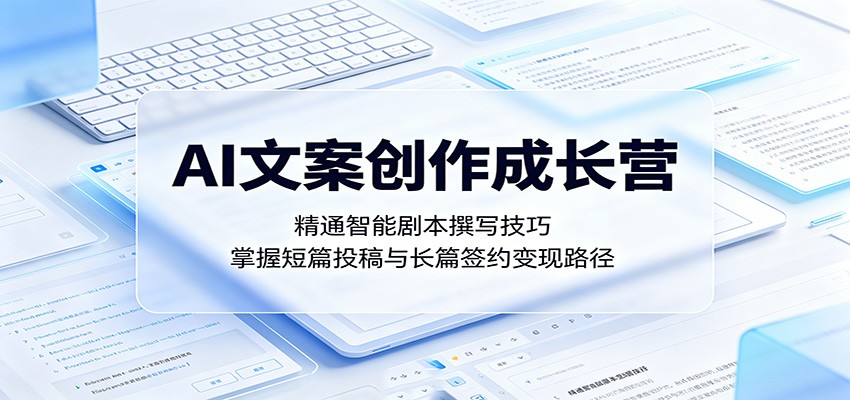 AI文案创作成长营：精通智能剧本撰写技巧，掌握短篇投稿与长篇签约变现路径-热点1站 - 热点知汇专注网赚项目资源知识聚汇