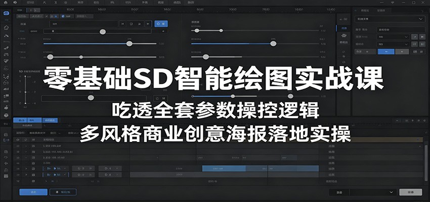 零基础SD智能绘图实战课：吃透全套参数操控逻辑，多风格商业创意海报落地实操-热点1站 - 热点知汇专注网赚项目资源知识聚汇