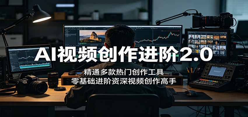 AI视频创作进阶2.0：精通多款热门创作工具，零基础进阶资深视频创作高手-热点1站 - 热点知汇专注网赚项目资源知识聚汇
