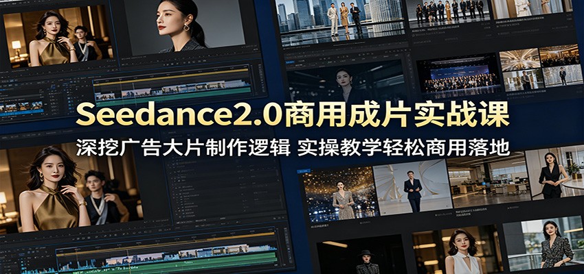 Seedance2.0商用成片实战课：深挖广告大片制作逻辑，实操教学轻松商用落地-热点1站 - 热点知汇专注网赚项目资源知识聚汇