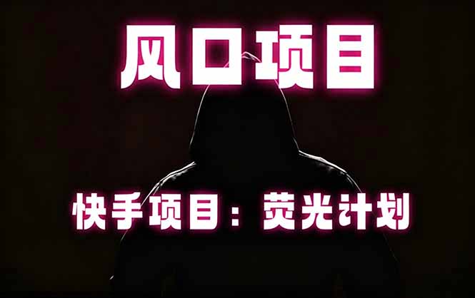 快手风口项目，荧光计划托管，长期稳定，适合批量做-热点1站 - 热点知汇专注网赚项目资源知识聚汇