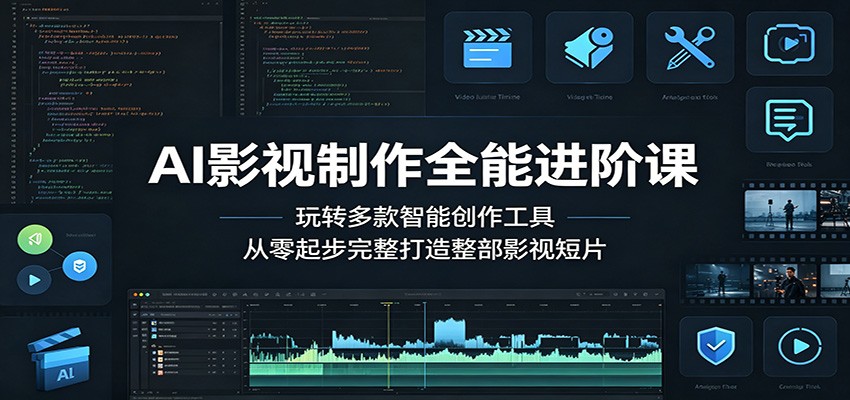 AI影视制作全能进阶课：玩转多款智能创作工具，从零起步完整打造整部影视短片-热点1站 - 热点知汇专注网赚项目资源知识聚汇