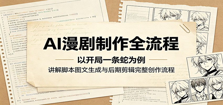 AI漫剧制作全流程：以开局一条蛇为例，讲解脚本图文生成与后期剪辑完整创作流程-热点1站 - 热点知汇专注网赚项目资源知识聚汇