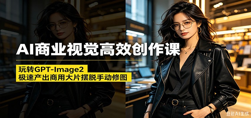 AI商业视觉高效创作课：玩转GPT-Image2，极速产出商用大片摆脱手动修图(更新)-热点1站 - 热点知汇专注网赚项目资源知识聚汇