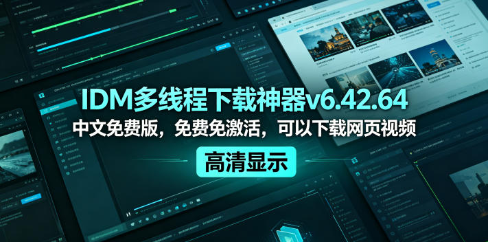 IDM多线程下载神器v6.42.64中文免费版，免费免激活，可以下载网页视频(例如飞书文档内的视频)-热点1站 - 热点知汇专注网赚项目资源知识聚汇