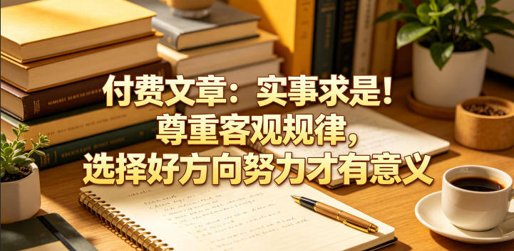 付费文章：实事求是！尊重客观规律，选择好方向努力才有意义-热点1站 - 热点知汇专注网赚项目资源知识聚汇