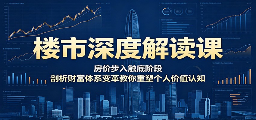 楼市深度解读课：房价步入触底阶段，剖析财富体系变革教你重塑个人价值认知-热点1站 - 热点知汇专注网赚项目资源知识聚汇