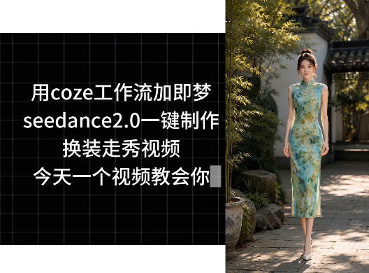 用coze工作流加即梦seedance2.0一键制作换装走秀视频，今天一个视频教会你-热点1站 - 热点知汇专注网赚项目资源知识聚汇