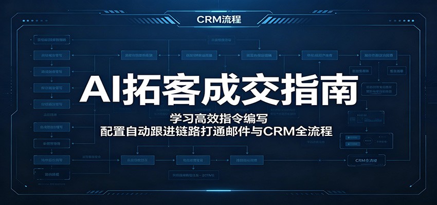 AI拓客成交指南：学习高效指令编写，配置自动跟进链路打通邮件与CRM全流程-热点1站 - 热点知汇专注网赚项目资源知识聚汇