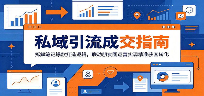 私域引流成交指南：拆解笔记爆款打造逻辑，联动朋友圈运营实现精准获客转化-热点1站 - 热点知汇专注网赚项目资源知识聚汇