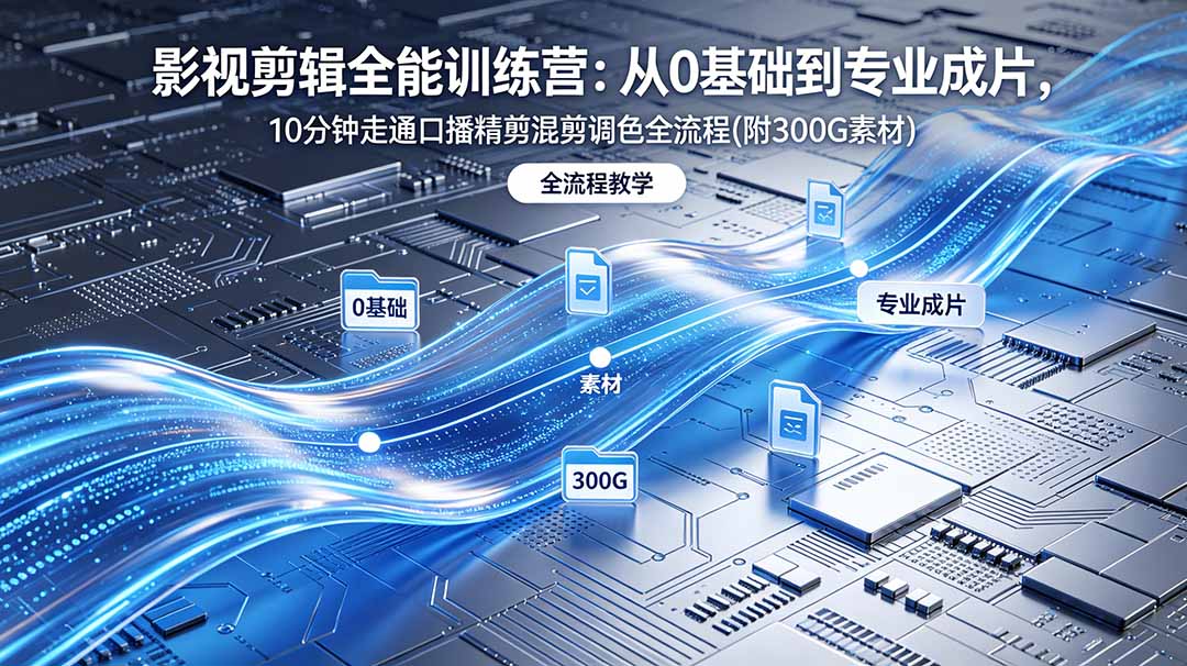 2026影视剪辑全能实战课｜0基础到专业成片，全流程教学，高清带300G素材-热点1站 - 热点知汇专注网赚项目资源知识聚汇