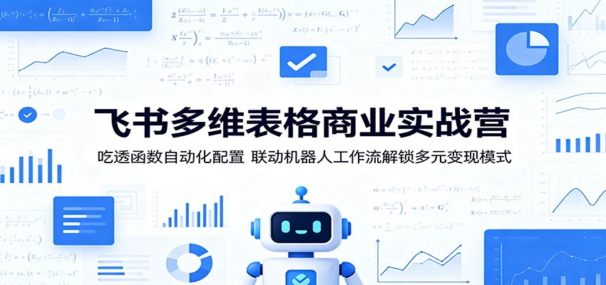 飞书多维表格商业实战营：吃透函数自动化配置，联动机器人工作流解锁多元变现模式-热点1站 - 热点知汇专注网赚项目资源知识聚汇