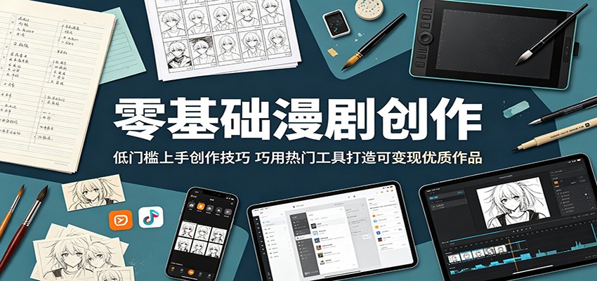 零基础漫剧创作：低门槛上手创作技巧，巧用热门工具打造可变现优质作品-热点1站 - 热点知汇专注网赚项目资源知识聚汇