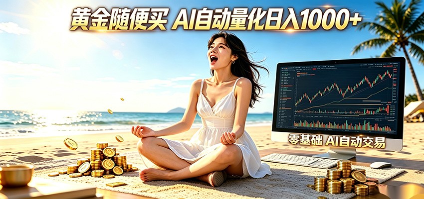 黄金随便买？AI自动外汇量化交易 在家当皇帝 日入1000+-热点1站 - 热点知汇专注网赚项目资源知识聚汇