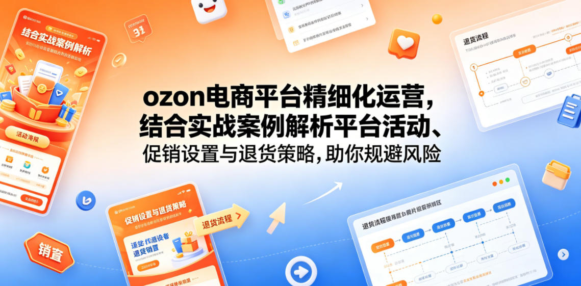 ozon电商平台精细化运营，结合实战案例解析平台活动、促销设置与退货策略，助你规避风险、提升销量-热点1站 - 热点知汇专注网赚项目资源知识聚汇