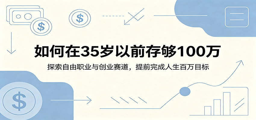 如何在35岁以前存够100万：探索自由职业与创业赛道，提前完成人生百万目标-热点1站 - 热点知汇专注网赚项目资源知识聚汇