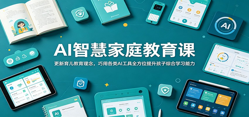 AI智慧家庭教育课：更新育儿教育理念，巧用各类AI工具全方位提升孩子综合学习能力-热点1站 - 热点知汇专注网赚项目资源知识聚汇
